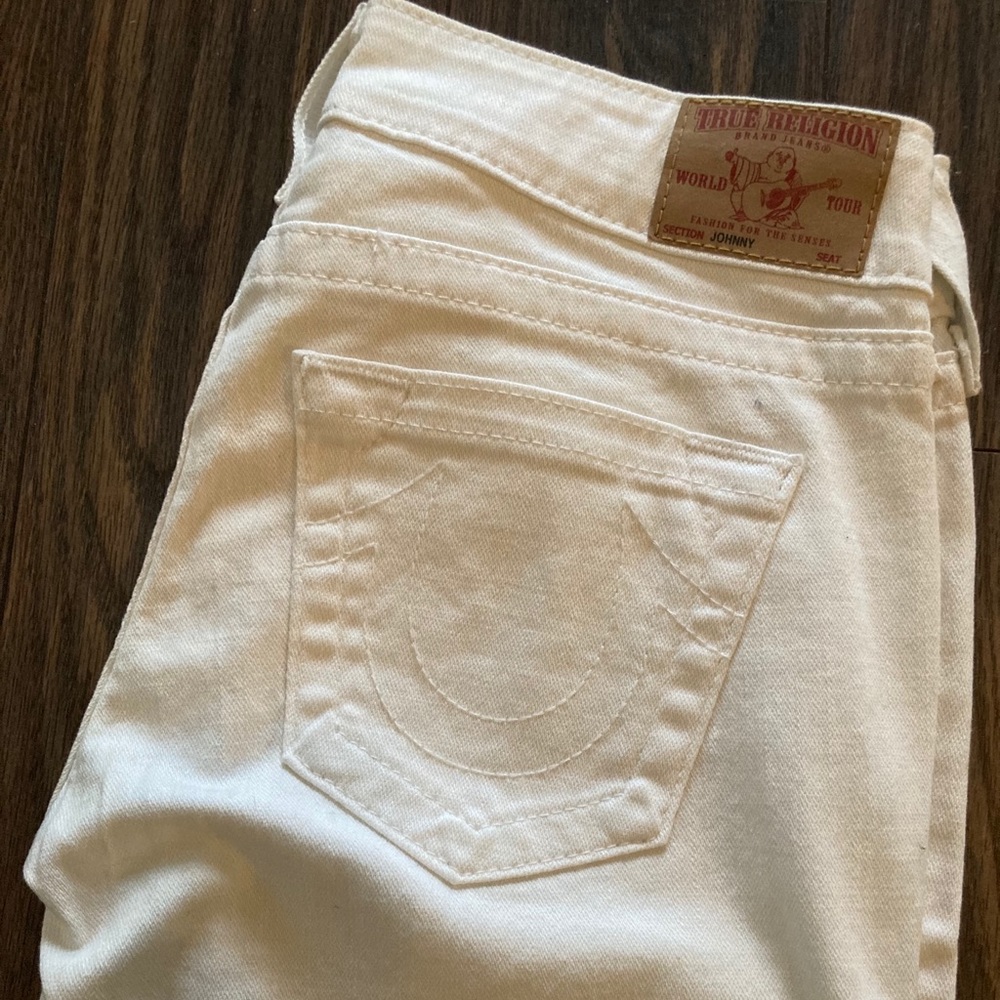 True Religion Johnny white jeans